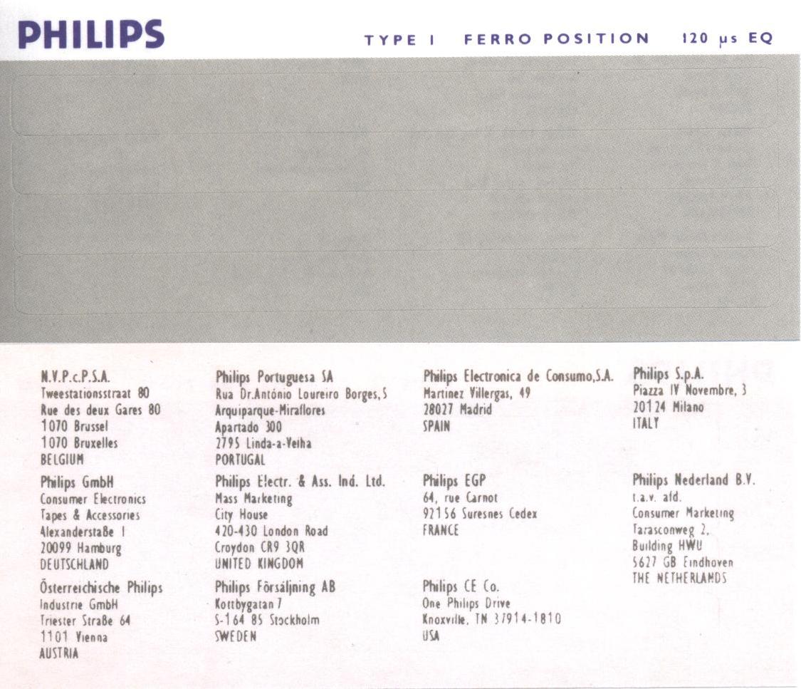 Compact Cassette Philips FX  Ferro 90 Type I Normal 1994 Europe