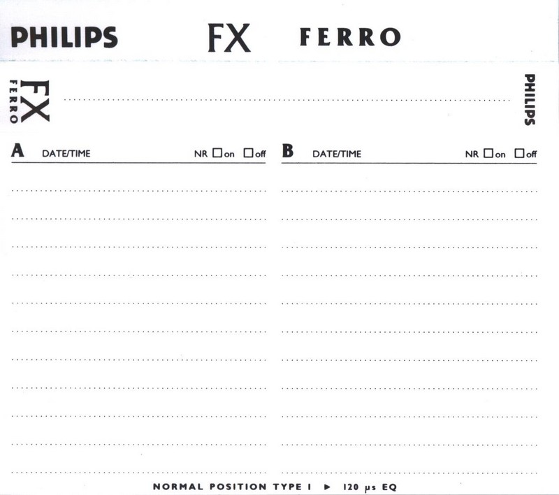 Compact Cassette Philips FX  Ferro 90 Type I Normal 1994 Europe