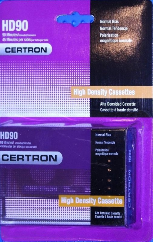 Compact Cassette Certron HD 90 Type I Normal China