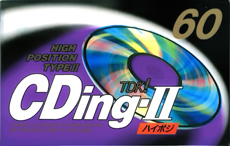 Compact Cassette TDK CDing 2 60 "CD2-60F" Type II Chrome 1994 Japan