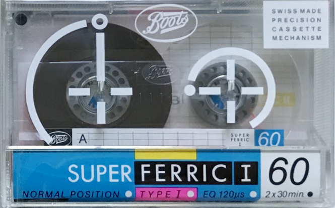 Compact Cassette Boots / Boots Audio Super Ferric I 60 Type I Normal 1986 UK