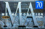 Compact Cassette TDK MA 70 "MA-70A" Type IV Metal 1993 Japan