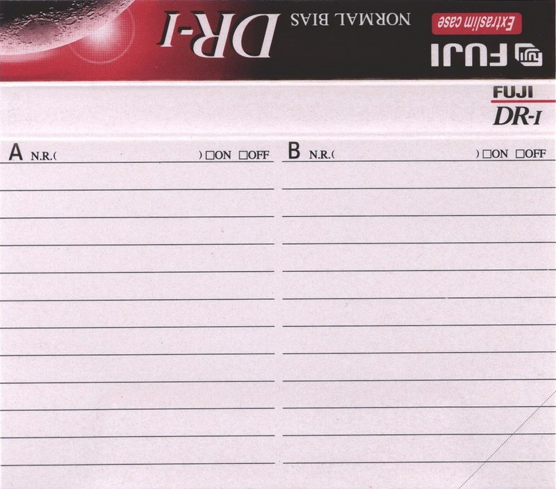 Compact Cassette Fuji DR-I 90 Type I Normal 1995 North America