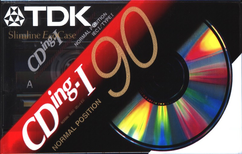 Compact Cassette TDK CDing 1 90 Type I Normal 1992 North America