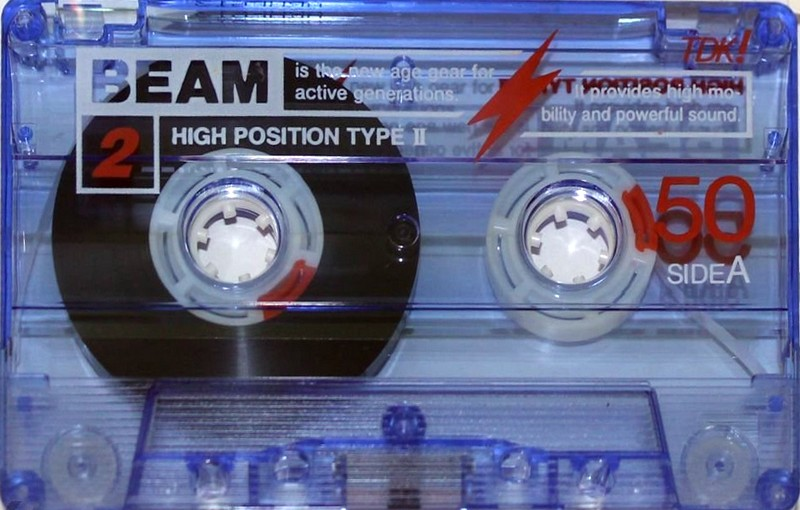 Compact Cassette TDK Beam 2 50 "BM2-50" Type II Chrome 1997 Japan