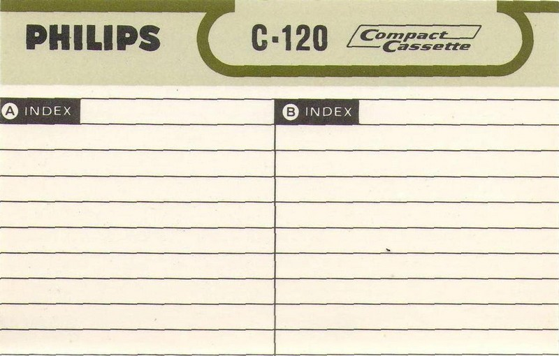 Compact Cassette Philips 120 Type I Normal 1967 Europe