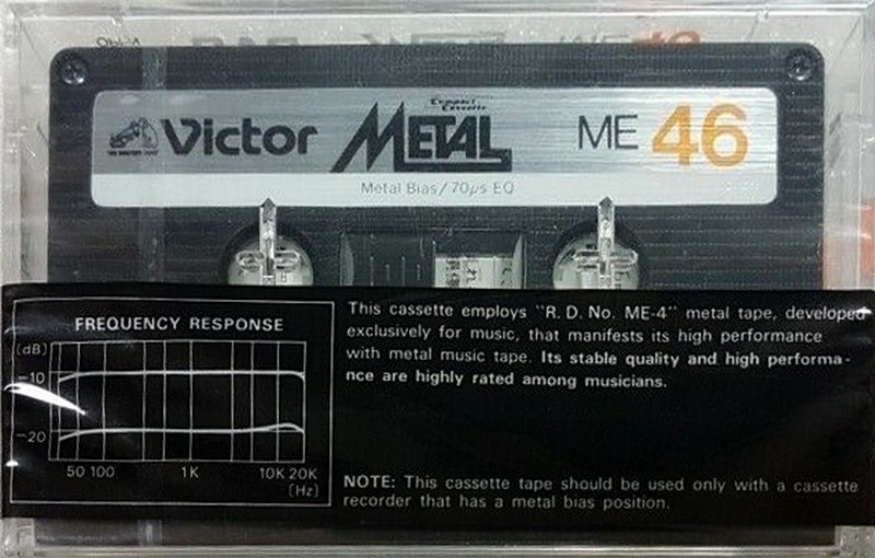 Compact Cassette Victor Metal / Me 46 Type IV Metal 1981 Japan
