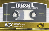Compact Cassette Maxell MX 46 Type IV Metal 1986 Europe