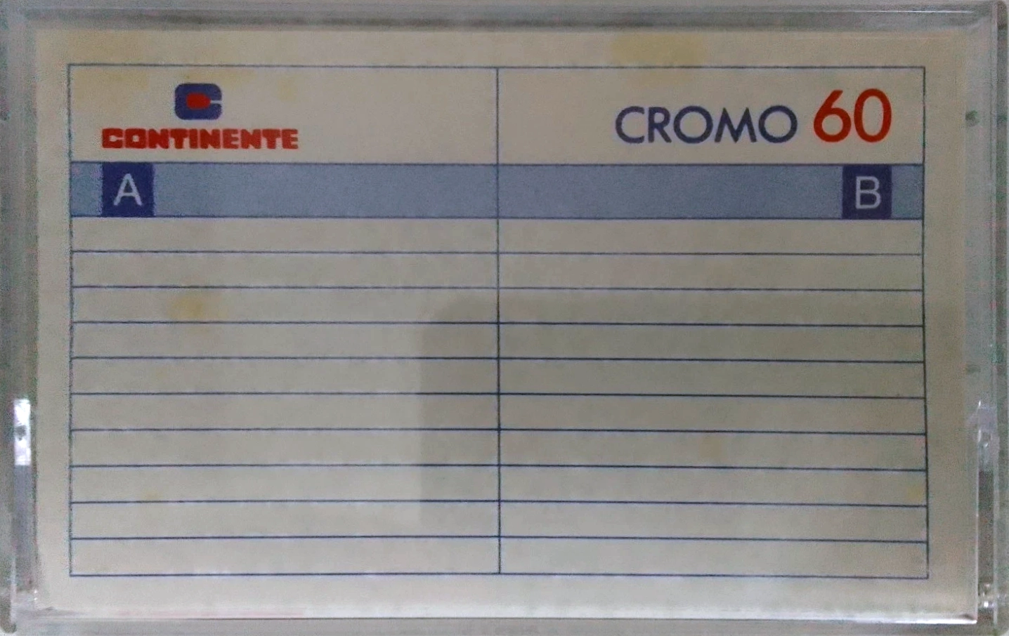 Compact Cassette Continent / Continente 60 "Cromo" Type II Chrome 1983 Spain