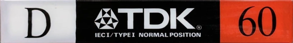 Compact Cassette TDK D 60 "D-60N" Type I Normal 1988 Australia, Europe