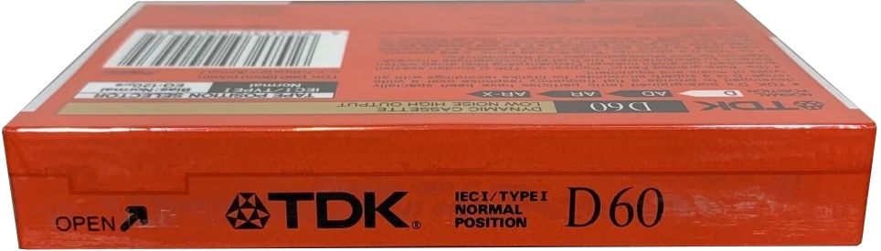 Compact Cassette TDK D 60 "D-60N" Type I Normal 1988 Australia, Europe