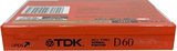 Compact Cassette TDK D 60 "D-60N" Type I Normal 1988 Australia, Europe