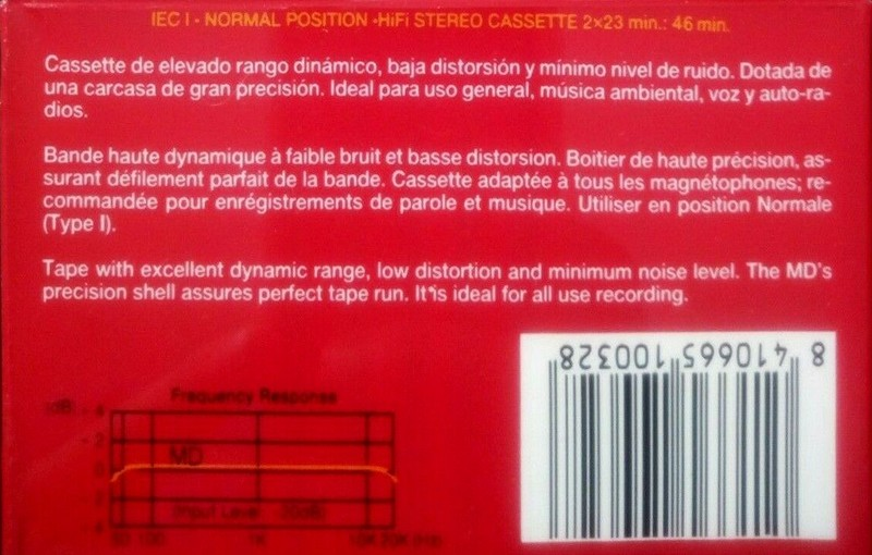 Compact Cassette Socimag MD 46 Type I Normal 1989 Europe