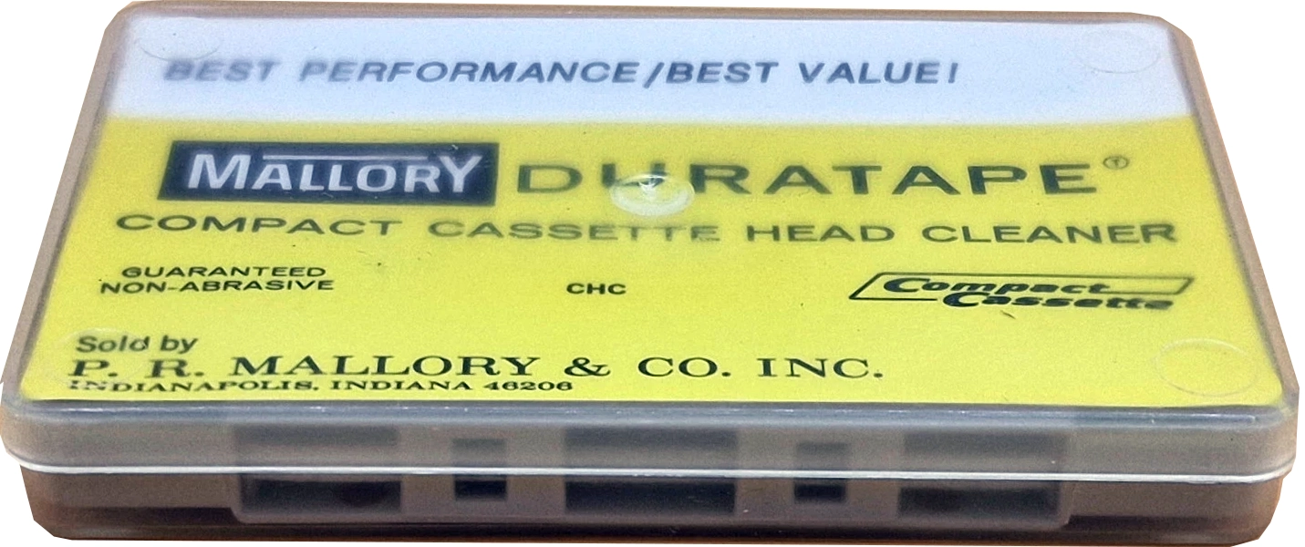 Compact Cassette Mallory "CHC" Cleaning Cassette 1980 USA