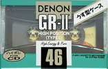 Compact Cassette Denon GR-II 46 Type II Chrome 1992 Japan