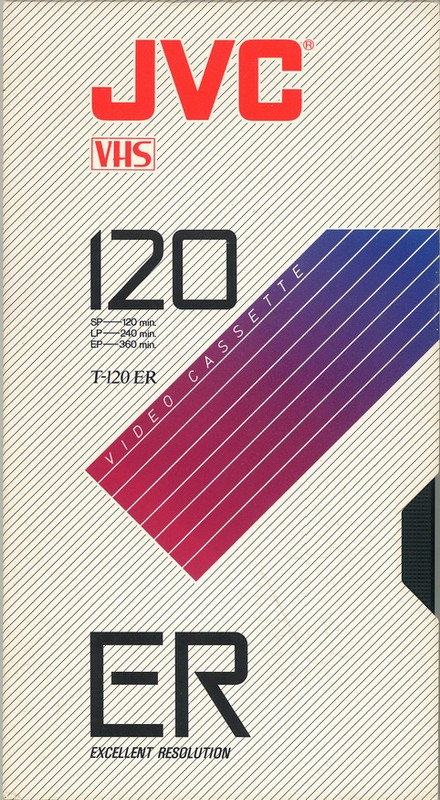 VHS, Video Home System JVC ER 120 "T-120 ER" Type I Normal 1989 North America