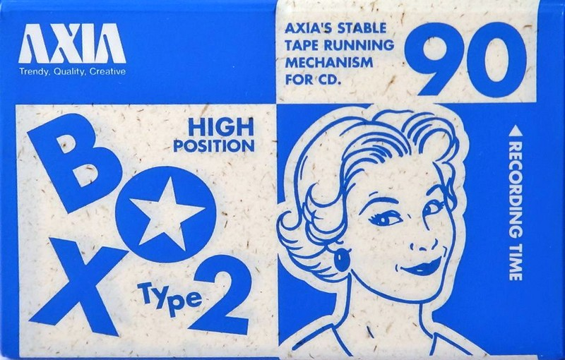 Compact Cassette AXIA Box 2 90 "BOX2A 90" Type II Chrome 1995 Japan