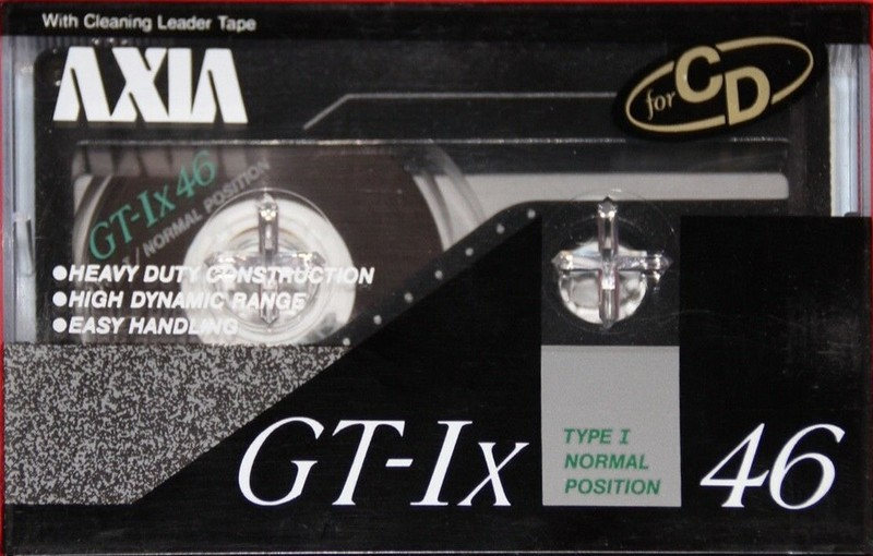 Compact Cassette AXIA GT-Ix 46 "GT-1x B 46" Type I Normal 1989 Japan