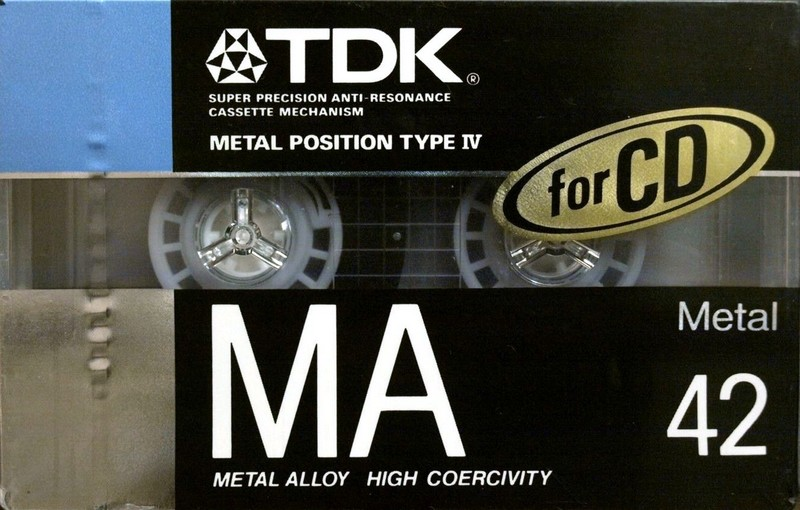 Compact Cassette TDK MA 42 "MA-42G" Type IV Metal 1987 Japan