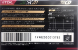 Compact Cassette TDK SR 20 "SR-20M" Type II Chrome 1990 Japan