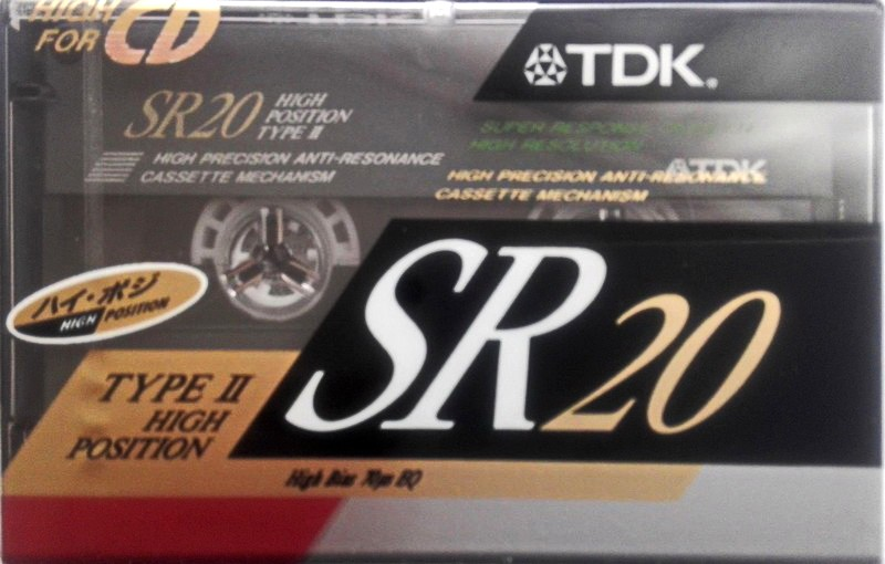 Compact Cassette TDK SR 20 "SR-20M" Type II Chrome 1990 Japan