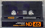 Compact Cassette Kenwood ND 46 Type I Normal 1982 Japan