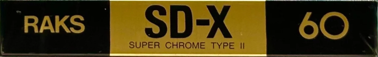 Compact Cassette RAKS SD-X 60 Type II Chrome 1990 Europe