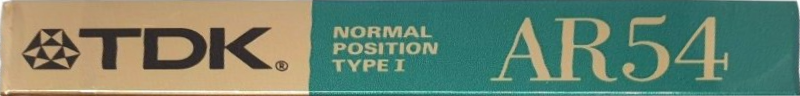 Compact Cassette TDK AR 54 "AR-54M" Type I Normal 1990 Japan