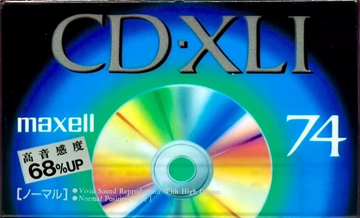Compact Cassette Maxell CD-XL 74 "CDXL1-74" Type I Normal 1992 Japan