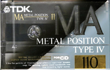 Compact Cassette TDK MA 110 "MA-110R" Type IV Metal 1992 Japan