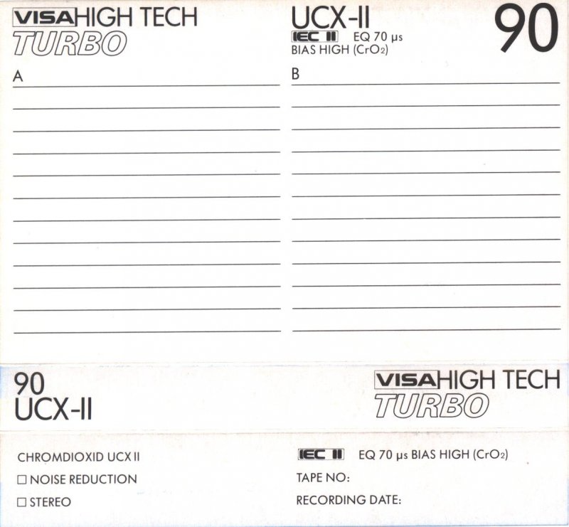 Compact Cassette Visa UCX-II 90 Type II Chrome 1985 North America