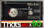Compact Cassette Thats MG-X 90 Type IV Metal 1984 Japan