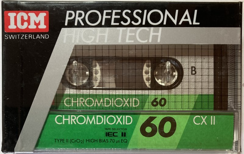 Compact Cassette ICM CX II 60 Type II Chrome 1987 Europe