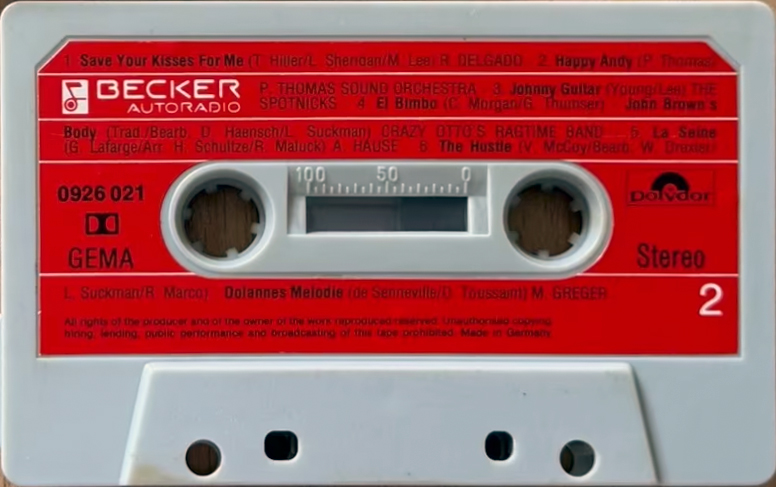 Compact Cassette Becker Demonstration Tape 1978 Europe