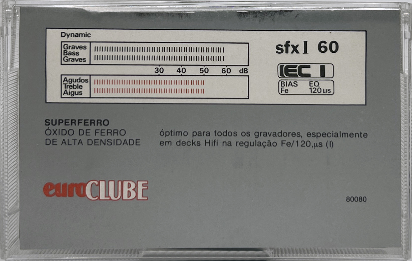 Compact Cassette Euroclube sfx I 60 Type I Normal Portugal
