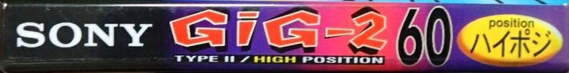 Compact Cassette Sony GIG-2 60 "C-60GIG2" Type II Chrome 1995 Japan
