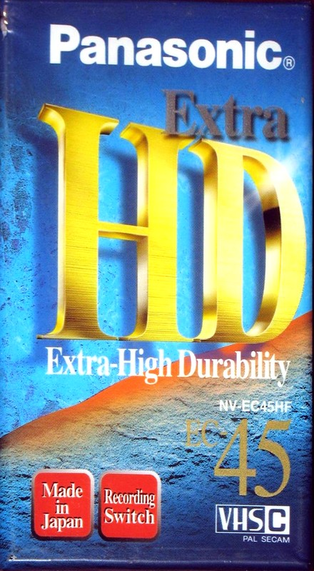 VHS-C (VHS Compact) Panasonic Extra HD 45 "NV-EC45HF" Type I Normal Worldwide