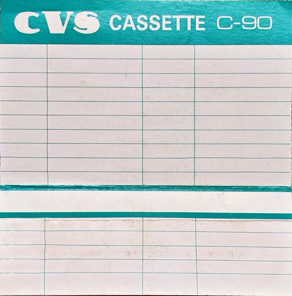 Compact Cassette CVS 90 Type I Normal Japan