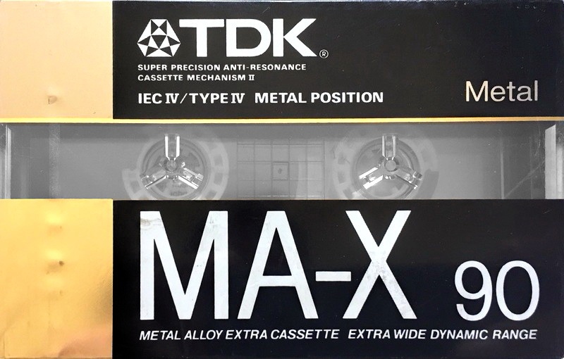 Compact Cassette TDK MA-X 90 Type IV Metal 1988 Australia, Europe