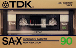 Compact Cassette TDK SA-X 90 "SA-X90F" Type II Chrome 1985 Japan