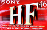 Compact Cassette Sony HF 46 "C-46HFB" Type I Normal 1999 Europe