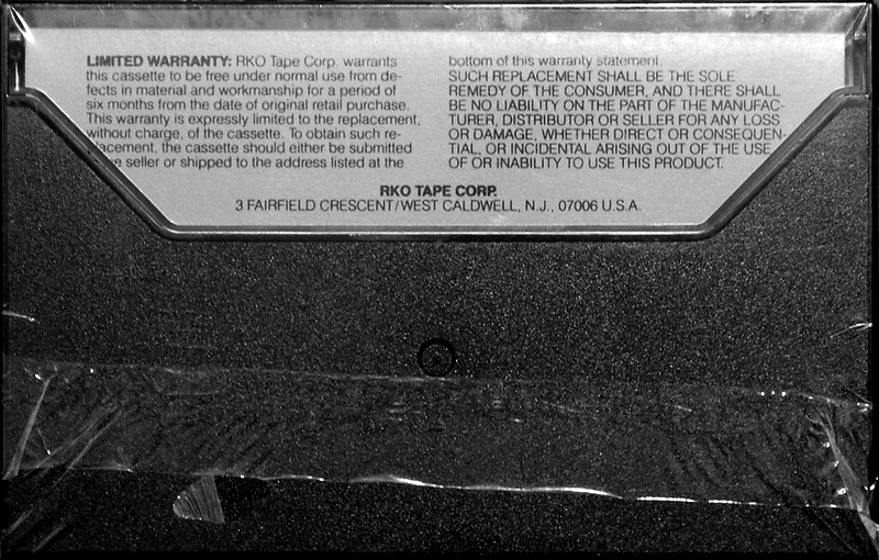 Compact Cassette RKO XD 60 Type I Normal 1980 USA
