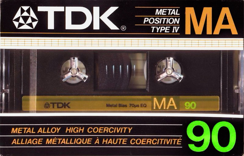 Compact Cassette TDK MA 90 Type IV Metal 1985 North America