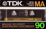 Compact Cassette TDK MA 90 Type IV Metal 1985 North America