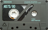 Compact Cassette Denon HD7S 90 Type II Chrome 1990 Europe