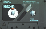 Compact Cassette Denon HD7S 90 Type II Chrome 1990 Europe
