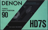 Compact Cassette Denon HD7S 90 Type II Chrome 1990 Europe