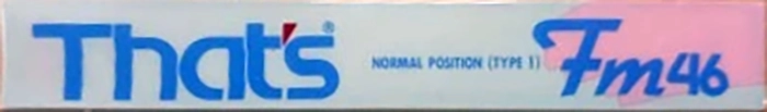 Compact Cassette Thats FM 46 Type I Normal 1987 Japan
