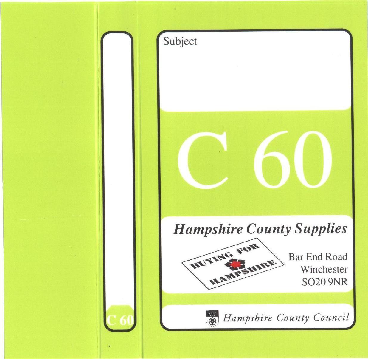 Compact Cassette Hampshire 60 Type I Normal UK