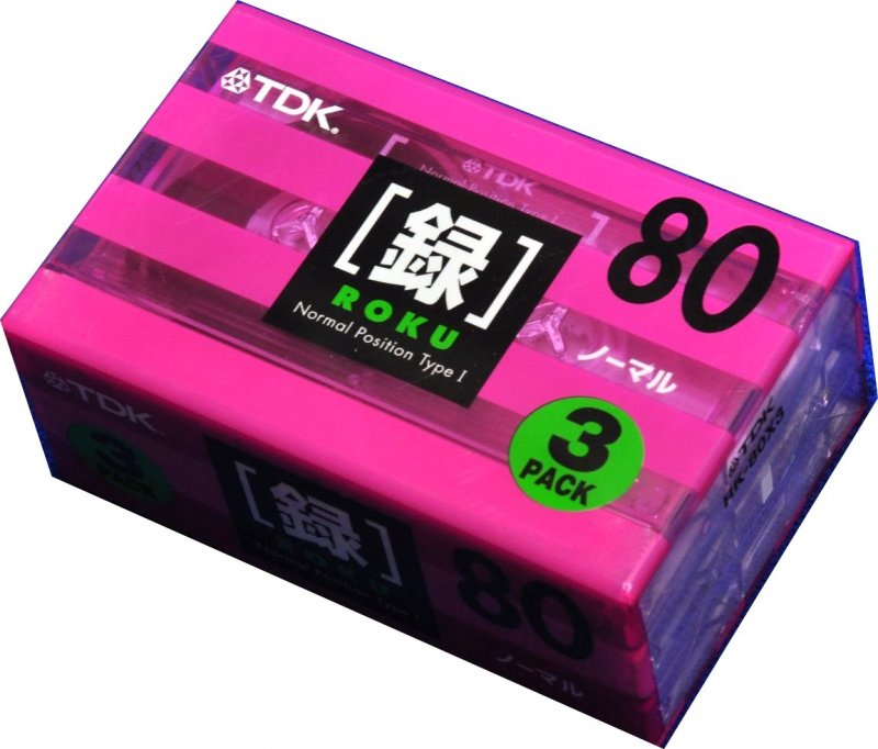 Compact Cassette TDK Roku 80 "RK-80X3" Type I Normal 2000 Japan